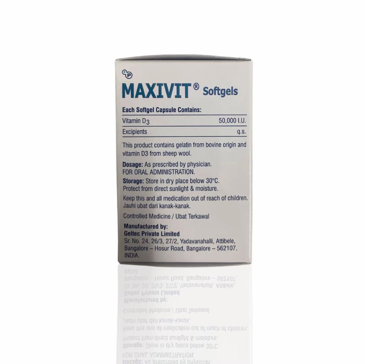 MAXIVIT Softgels Vitamin D3 50000 I.U 12'
