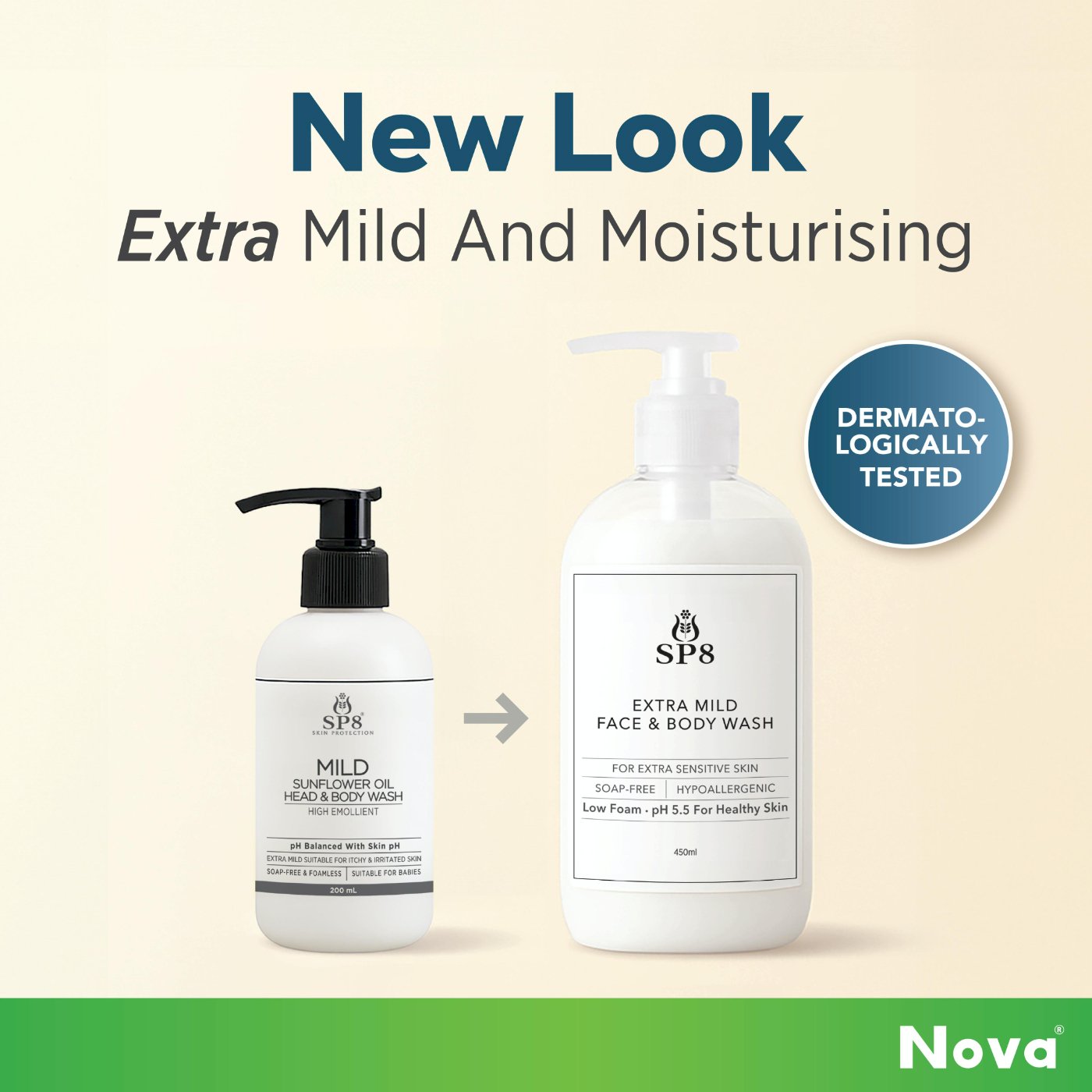 NOVA SP8 Mild Head & Body Wash High Emolient