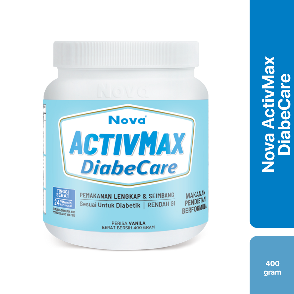 NOVA Activmax Diabecare 400g (Susu Diabetik, Diabetes, Kencing Manis dan Pra-Diabetes)