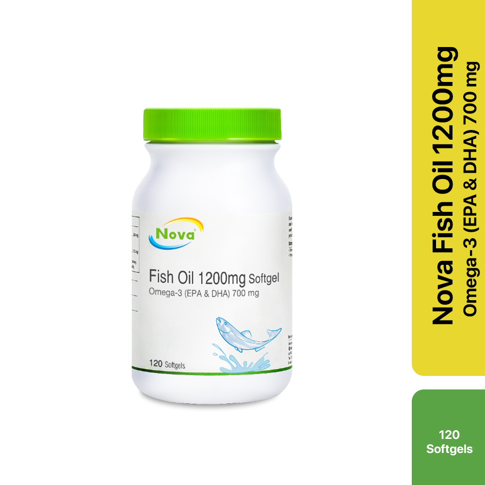NOVA Fish Oil 600mg & 1200mg (Minyak Ikan Omega 3 鱼油)