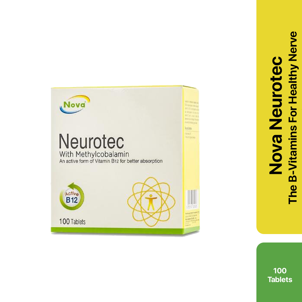 NOVA NEUROTEC - Vitamin B1, B6, B12 dengan Methylcobalamin & Asid Folik untuk Kesihatan Saraf