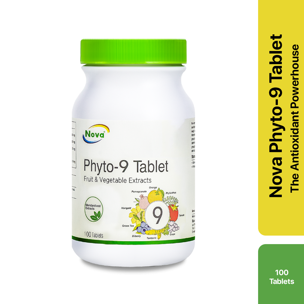 NOVA Phyto 9 100 Tablets 9 Fitonutrien Penting Untuk Perlindungan Antioksidan Kulit - Badan