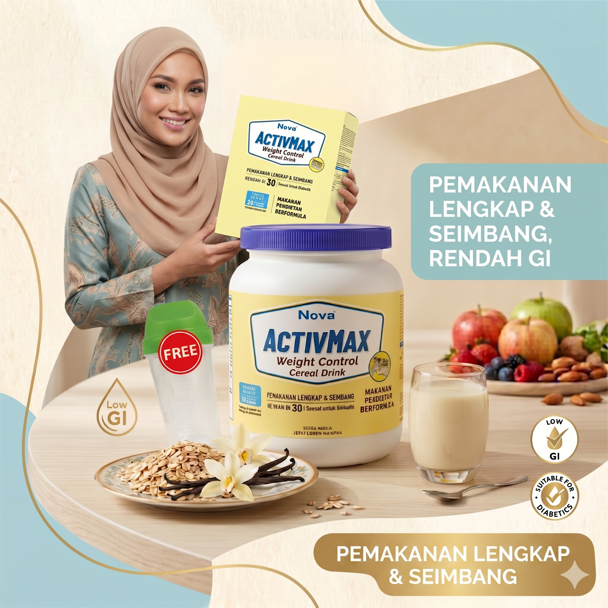 Nova Activmax Weight Control Cereal Drink 850gm