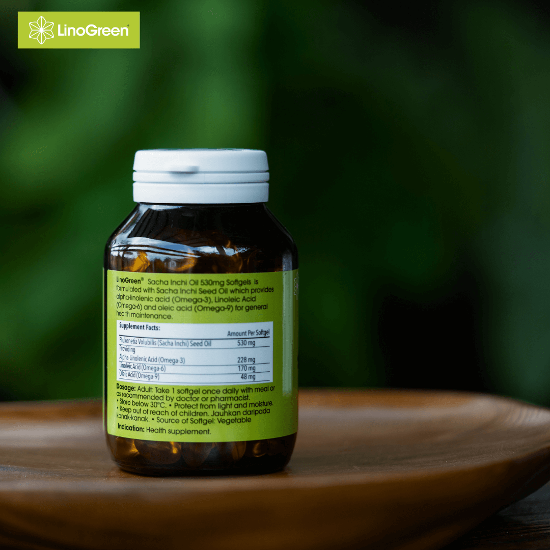Linogreen Sacha Inchi Oil 530mg Softgels 120'S