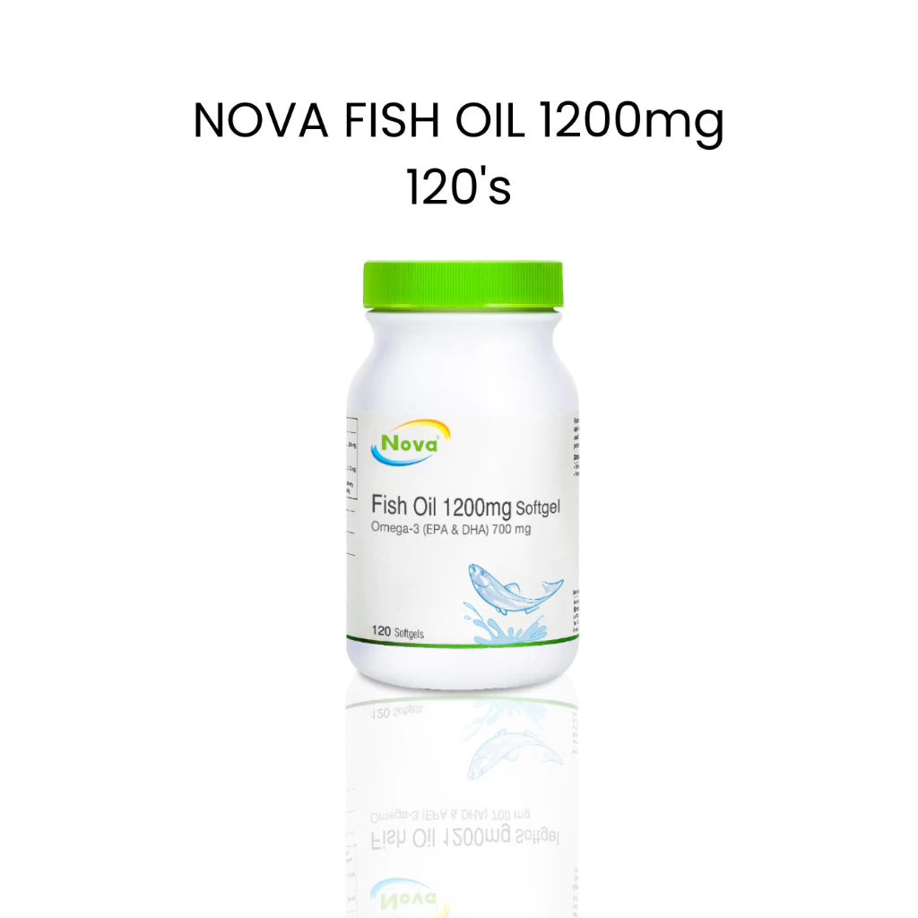 NOVA Fish Oil 600mg & 1200mg (Minyak Ikan Omega 3 鱼油)