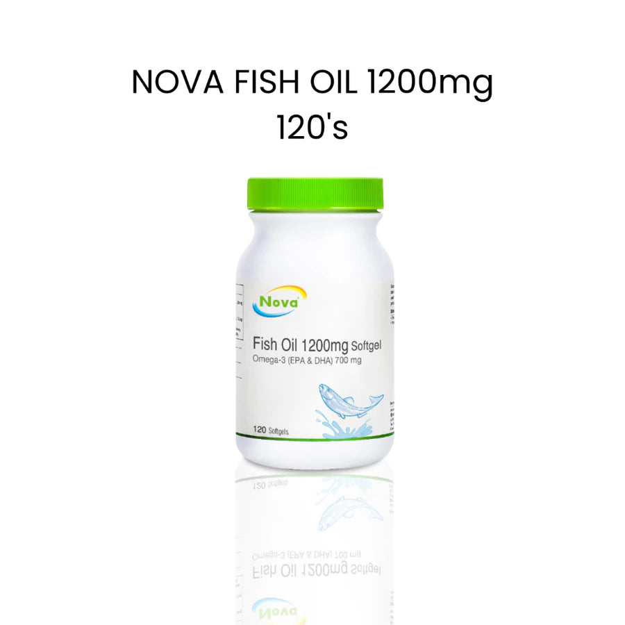 NOVA Fish Oil 600mg & 1200mg (Minyak Ikan Omega 3 鱼油)