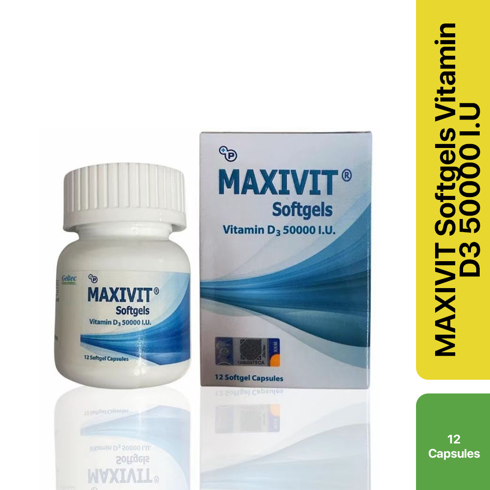 MAXIVIT Softgels Vitamin D3 50000 I.U 12'
