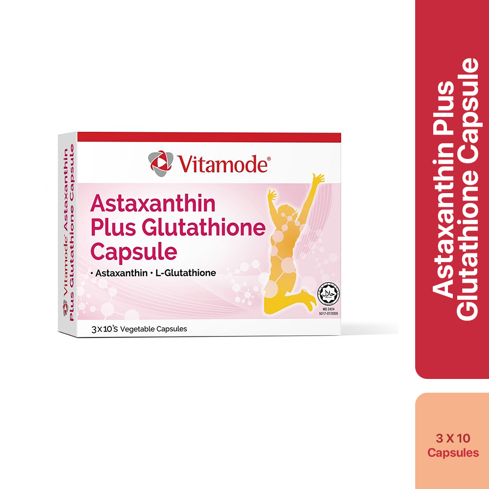 VITAMODE Astaxanthin Plus Glutathione Capsule 30's Caps